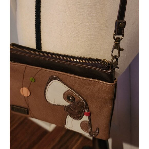 Sold Out CHALA Cute Beagle Dog CROSSBODY Purse w/Adj Strap Bone Zipper Pull 6x8 - Picture 6 of 10